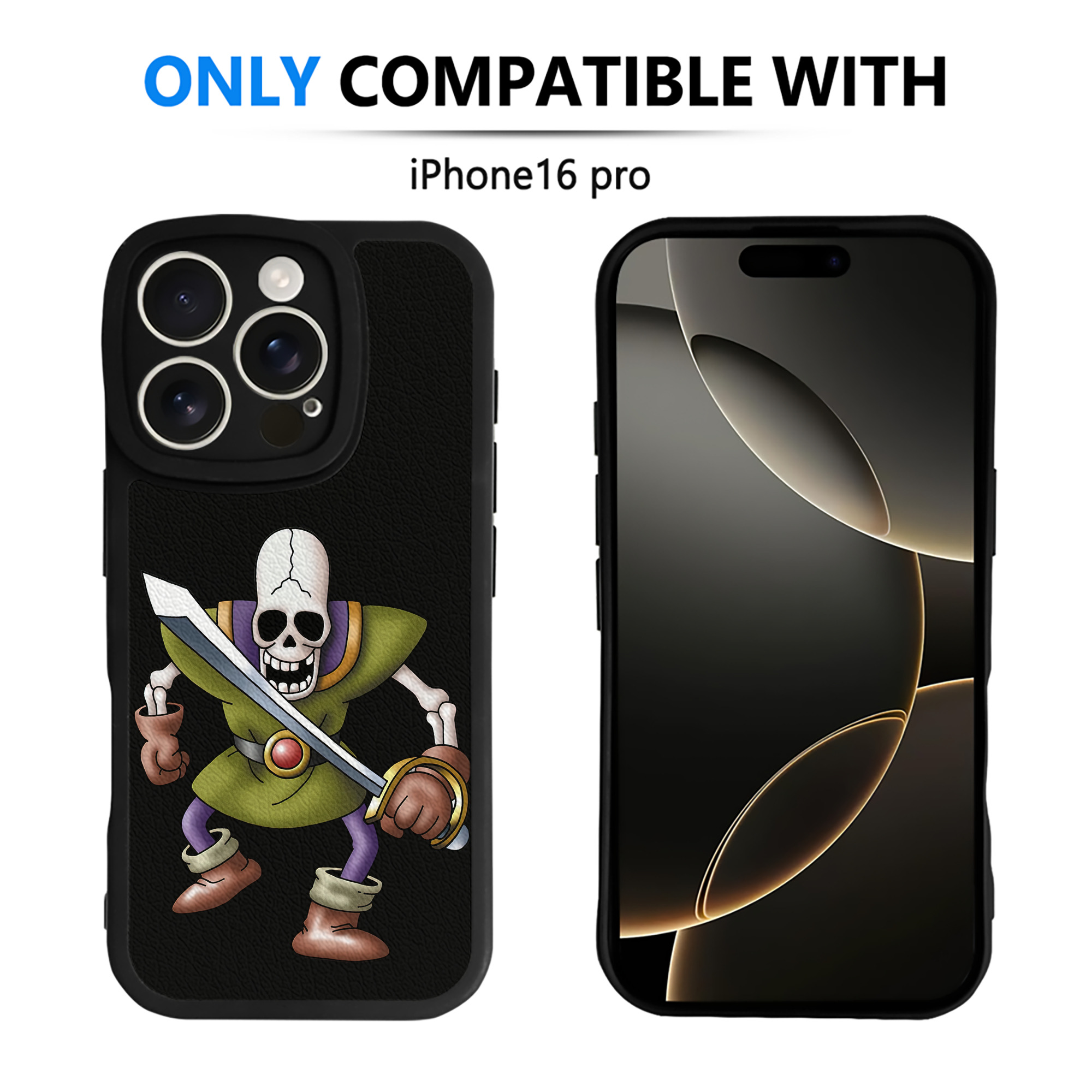 （画像用） ドラゴンクエスト Doragon Kuesuto Dragon Quest 【iPhone 16シリーズ対応】シリコンスマホケース（レザー調） 材質：シリコン